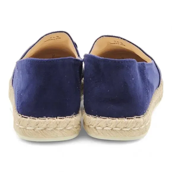 Tod's Suede Whipstitched Espadrilles Navy 36.5 - Picture 4 of 8